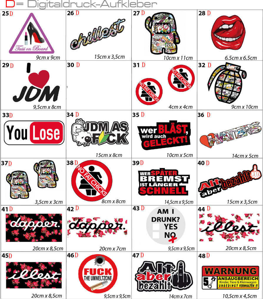 1000 Custom Car Sticker Set – 10 Tuning Decals – Eco, Greta, CO2, Diesel Themes – 1A Style